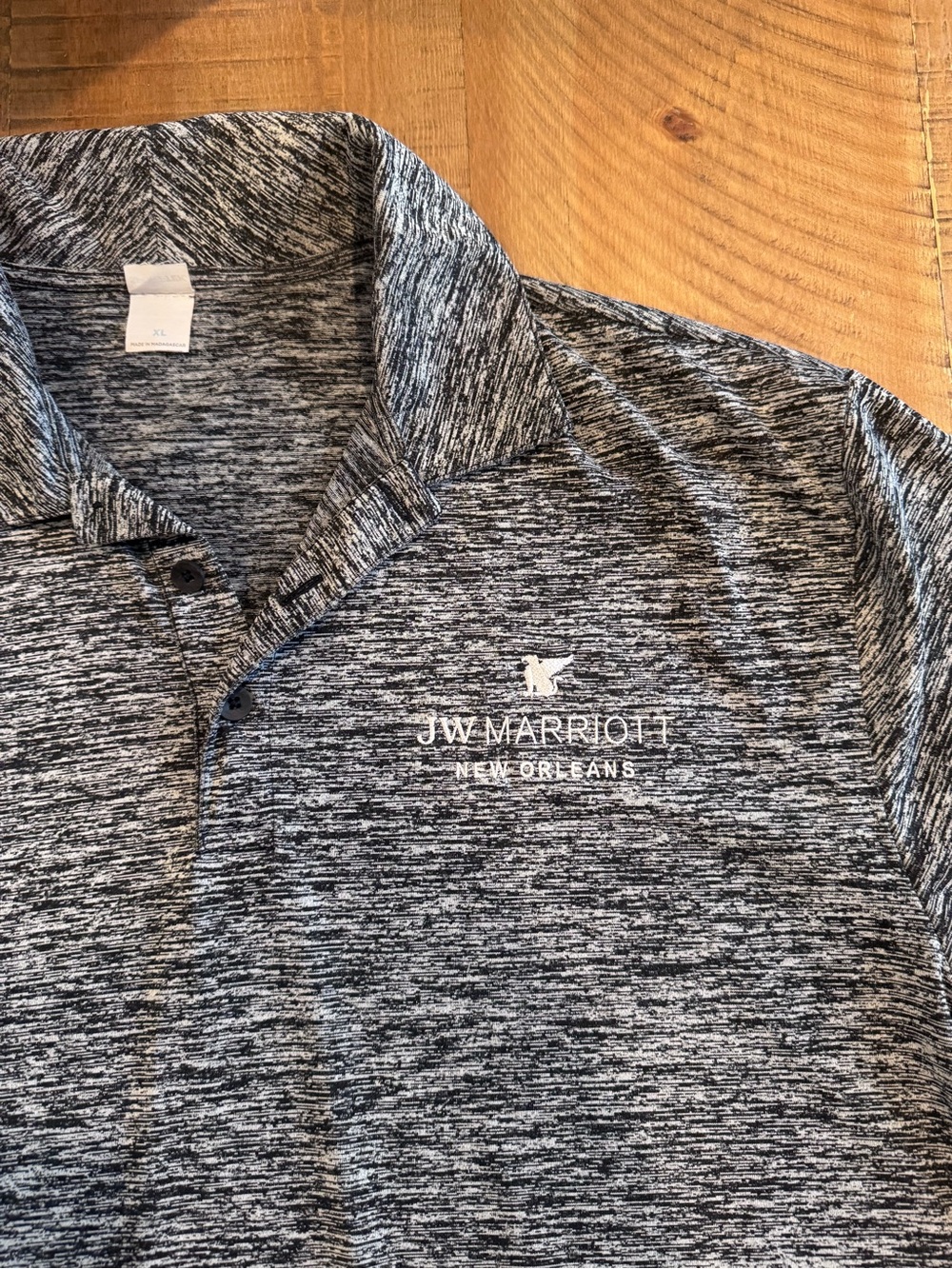 JW Marriott New Orleans Heathered Gray Polo XL